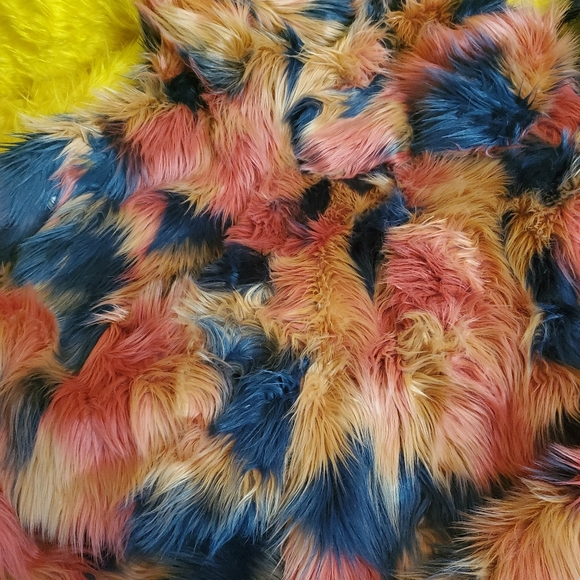 Women's thick warm fur coat jacket, winter multi-color camouflage long coat S - Picture 4 of 11